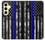S3244 Ligne Bleu mince Etats-Unis Etui Coque Housse pour Samsung Galaxy S24 FE