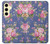 S3265 Motif Fleur millésimé Etui Coque Housse pour Samsung Galaxy S24 FE