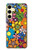 S3281 Motif coloré Hippie Fleurs Etui Coque Housse pour Samsung Galaxy S24 FE
