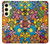 S3281 Motif coloré Hippie Fleurs Etui Coque Housse pour Samsung Galaxy S24 FE