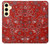 S3354 Rouge classique Bandana Etui Coque Housse pour Samsung Galaxy S24 FE