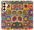 S3409 Carrés cercles concentriques Etui Coque Housse pour Samsung Galaxy S24 FE
