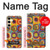 S3409 Carrés cercles concentriques Etui Coque Housse pour Samsung Galaxy S24 FE