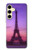 S3447 Paris Eiffel Le coucher du soleil Etui Coque Housse pour Samsung Galaxy S24 FE