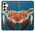 S3497 Vert tortue de mer Etui Coque Housse pour Samsung Galaxy S24 FE