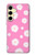 S3500 Motif floral rose Etui Coque Housse pour Samsung Galaxy S24 FE