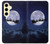 S3508 Noël Père Noël Lune Etui Coque Housse pour Samsung Galaxy S24 FE