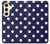 S3533 Bleu à pois Etui Coque Housse pour Samsung Galaxy S24 FE