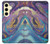S3676 Pierre de marbre abstraite colorée Etui Coque Housse pour Samsung Galaxy S24 FE
