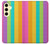 S3678 Vertical arc-en-ciel coloré Etui Coque Housse pour Samsung Galaxy S24 FE