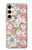S3688 Motif d'art floral floral Etui Coque Housse pour Samsung Galaxy S24 FE