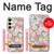 S3688 Motif d'art floral floral Etui Coque Housse pour Samsung Galaxy S24 FE