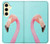 S3708 Flamant rose Etui Coque Housse pour Samsung Galaxy S24 FE