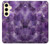 S3713 Graphique violet améthyste à quartz imprimé Etui Coque Housse pour Samsung Galaxy S24 FE