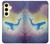 S3802 Rêve Baleine Pastel Fantaisie Etui Coque Housse pour Samsung Galaxy S24 FE
