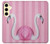 S3805 Flamant Rose Pastel Etui Coque Housse pour Samsung Galaxy S24 FE