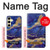 S3906 Marbre violet bleu marine Etui Coque Housse pour Samsung Galaxy S24 FE