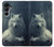 S1516 Loup blanc Etui Coque Housse pour Samsung Galaxy A16 5G