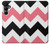 S1849 Rose Noir Chevron Zigzag Etui Coque Housse pour Samsung Galaxy A16 5G