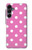 S2358 Rose à pois Etui Coque Housse pour Samsung Galaxy A16 5G