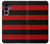 S2638 Noir et Rouge rayé Etui Coque Housse pour Samsung Galaxy A16 5G