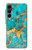 S2906 Aqua Turquoise Pierre Etui Coque Housse pour Samsung Galaxy A16 5G