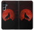 S2955 Loup Hurlant Rouge Lune Etui Coque Housse pour Samsung Galaxy A16 5G