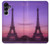 S3447 Paris Eiffel Le coucher du soleil Etui Coque Housse pour Samsung Galaxy A16 5G