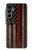 S3804 Graphique de drapeau de ligne rouge en métal de pompier Etui Coque Housse pour Samsung Galaxy A16 5G