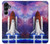 S3913 Navette spatiale nébuleuse colorée Etui Coque Housse pour Samsung Galaxy A16 5G