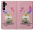 S3923 Queue d'arc-en-ciel de fond de chat Etui Coque Housse pour Samsung Galaxy A16 5G