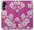 S3924 Fond rose fleur de cerisier Etui Coque Housse pour Samsung Galaxy A16 5G
