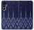 S3950 Motif textile thaïlandais bleu Etui Coque Housse pour Samsung Galaxy A16 5G