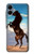S0934 Sauvage Black Horse Etui Coque Housse pour Samsung Galaxy A06