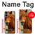 S1595 Beau cheval marron Etui Coque Housse pour Samsung Galaxy A06