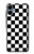 S1611 Échiquier Damier Noir Blanc Etui Coque Housse pour Samsung Galaxy A06