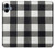 S2842 Noir et blanc Buffle motif de vérification Etui Coque Housse pour Samsung Galaxy A06