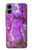 S2907 Violet Turquoise Pierre Etui Coque Housse pour Samsung Galaxy A06