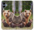 S3558 Famille d'ours Etui Coque Housse pour Samsung Galaxy A06