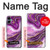 S3896 Stries d'or en marbre violet Etui Coque Housse pour Samsung Galaxy A06