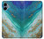 S3920 Couleur bleu océan abstrait émeraude mélangée Etui Coque Housse pour Samsung Galaxy A06