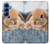 S0242 Lapin mignon Etui Coque Housse pour Samsung Galaxy S25