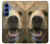 S0840 Grizzly Bear visage Etui Coque Housse pour Samsung Galaxy S25