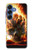 S0863 De feu crâne Etui Coque Housse pour Samsung Galaxy S25