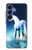 S1130 licorne Cheval Etui Coque Housse pour Samsung Galaxy S25