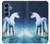 S1130 licorne Cheval Etui Coque Housse pour Samsung Galaxy S25