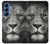 S1352 Lion Visage Etui Coque Housse pour Samsung Galaxy S25