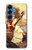 S1420 Saraswati déesse hindoue Etui Coque Housse pour Samsung Galaxy S25