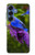 S1565 Oiseau bleu de bonheur Bleu Oiseau Etui Coque Housse pour Samsung Galaxy S25