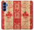 S1603 Drapeau du Canada Vieux Millésime Etui Coque Housse pour Samsung Galaxy S25